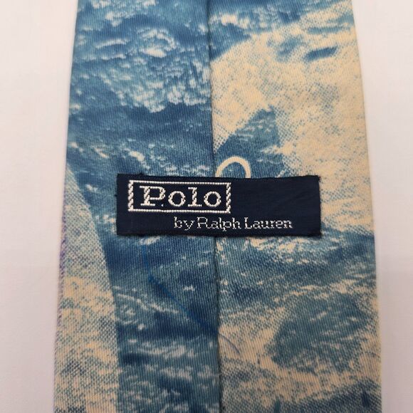 VTG Polo by Ralph Lauren Men's Blue Nautical Silk Tie 3.5x60 – Made in Germany - Picture 4 of 9